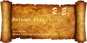 Rettegi Eliz névjegykártya
